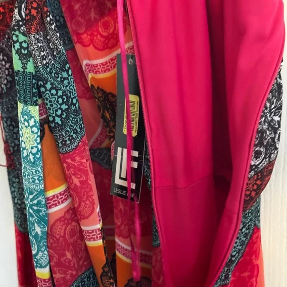 Leslie Fay Y2K NWT Sleeveless Multicolor Bohemian Maxi Dress - Picture 3 of 6